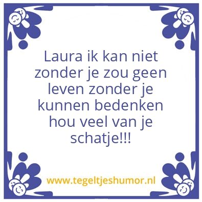 Tegeltje: schatje