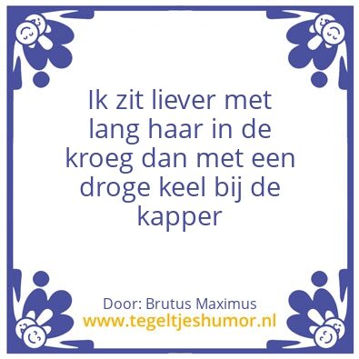 Tegeltje: Kroeg en kapper