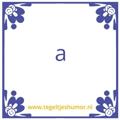 Tegeltje: a