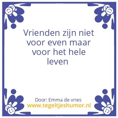 Tegeltje: Vrienden
