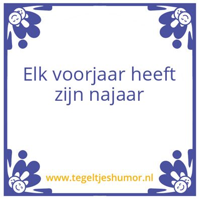 Tegeltje: voorjaar