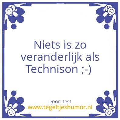Tegeltje: test