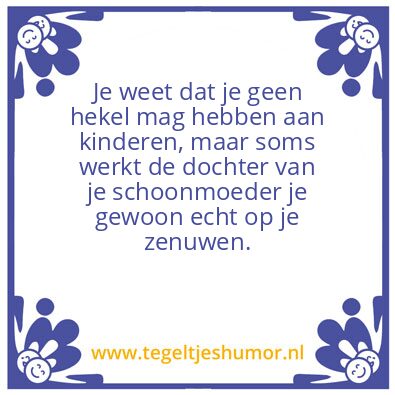 Tegeltje: Dochter