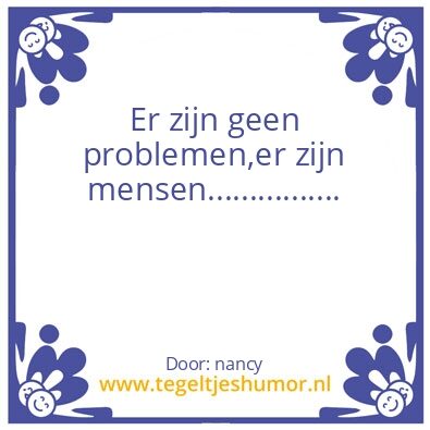 Tegeltje: mensen