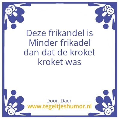 Tegeltje: Kroket