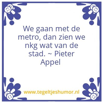 Tegeltje: Pieter appel
