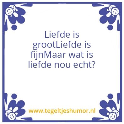 Tegeltje: Liefde