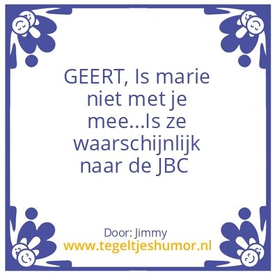 Tegeltje: Ai ai marie