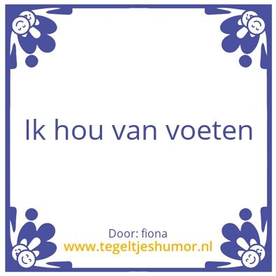 Tegeltje: Voeten