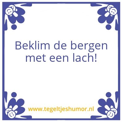 Tegeltje: Bergen