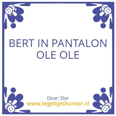 Tegeltje: Pantalon