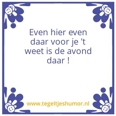 Tegeltje: Hier