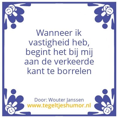 Tegeltje: Belangrijk