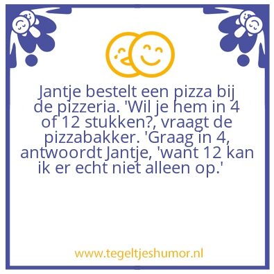 Tegeltje: mop