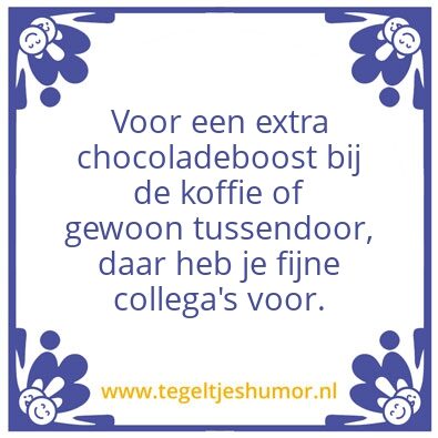 Tegeltje: koffie