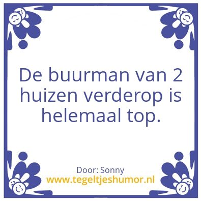 Tegeltje: De.buurman