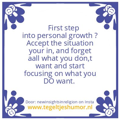 Tegeltje: First step into personal growt