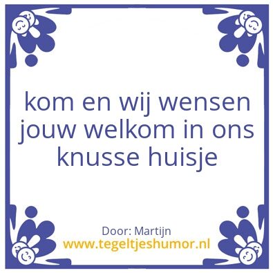 Tegeltje: gastvrijheid