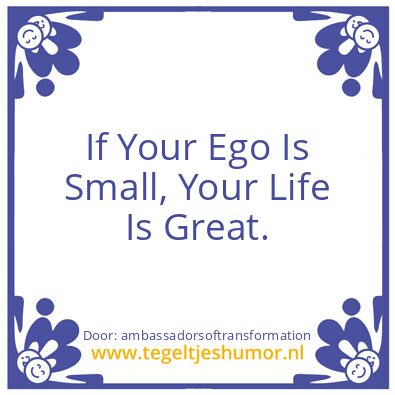Tegeltje: Life Is Great.