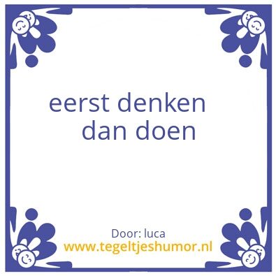 Tegeltje: spreuk