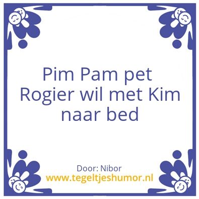 Tegeltje: Mooi
