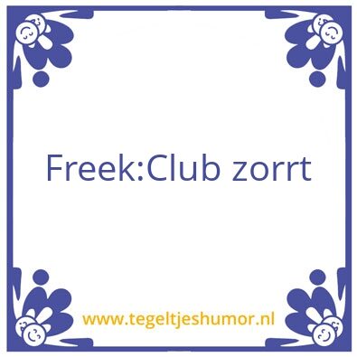Tegeltje: Freek