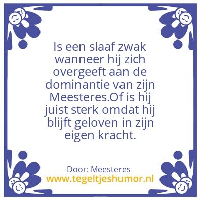Tegeltje: BDSM