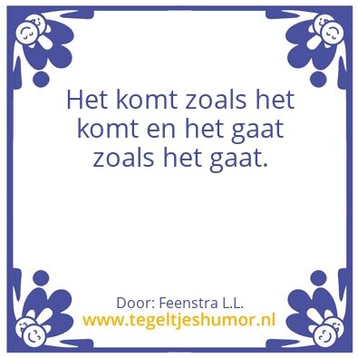 Tegeltje: Het leven…