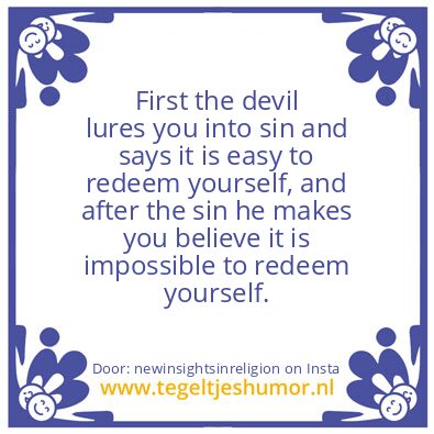 Tegeltje: how the devil operates