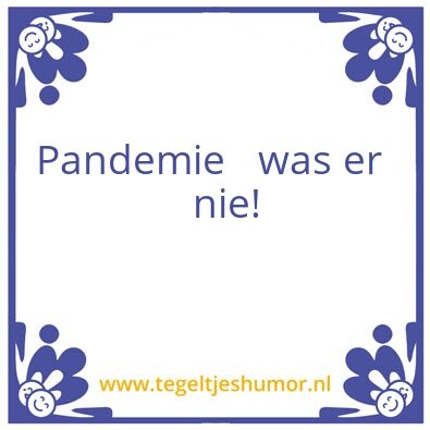 Tegeltje: Covid