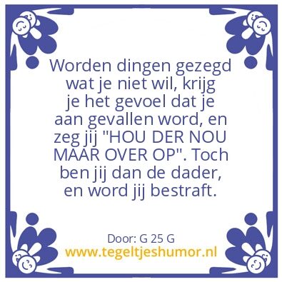 Tegeltje: Gevoel.