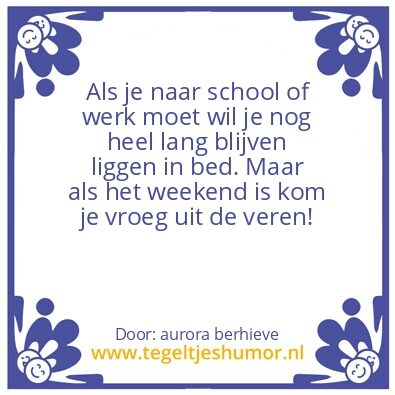 Tegeltje: herkenbaar!?!