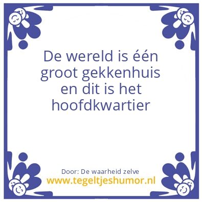 Tegeltje: De waarheid van het leven