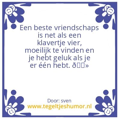 Tegeltje: vrienden