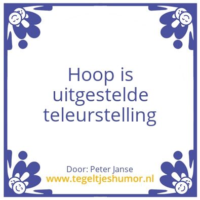 Tegeltje: Hoop