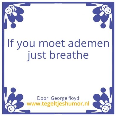 Tegeltje: George floyd