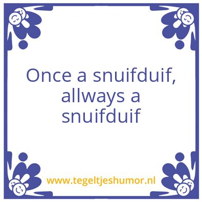 Tegeltje: Snuifduif