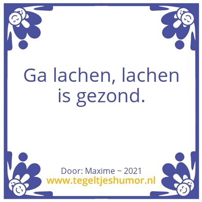 Tegeltje: Lach