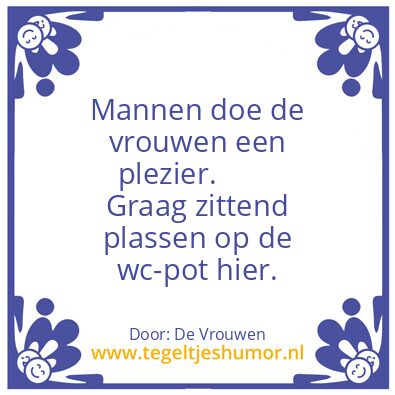 Tegeltje: zittend plassen