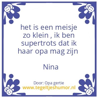 Tegeltje: Nina
