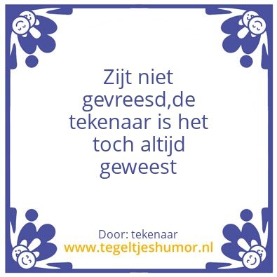 Tegeltje: tekenaar