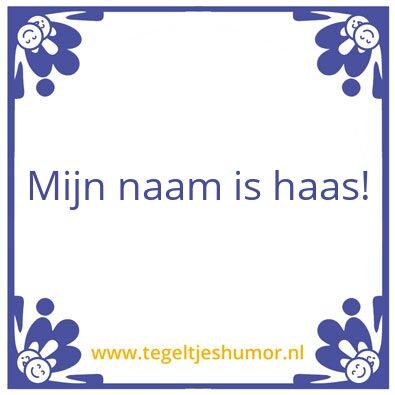 Tegeltje: Haas