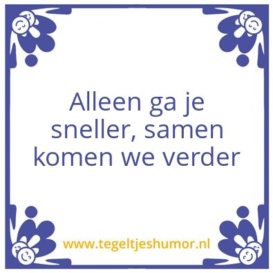 Tegeltje: Samen