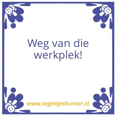 Tegeltje: thuiswerktip werk in blokken