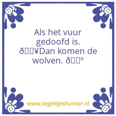 Tegeltje: Wolven