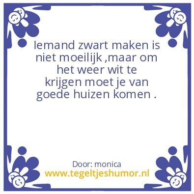 Tegeltje: zwart