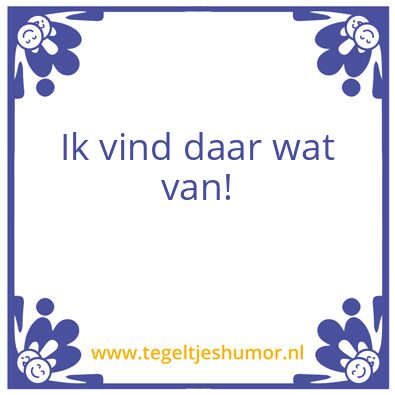 Tegeltje: HV tegel 1