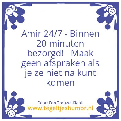 Tegeltje: Amir24/7