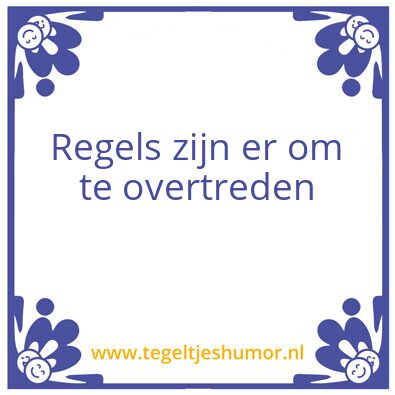 Tegeltje: .