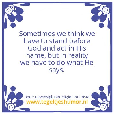 Tegeltje: In my experience..